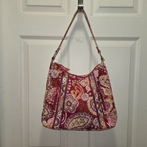 Vera Bradley Shoulder Hobo bag, Lisa B, Raspberry Fizz, NWT